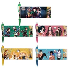 

anime demon slayer ballpoint pens kimetsu no yaiba pull painting pen School Office Supplies Stationery Papelaria Escolar gift