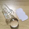 1pcs Transparent Silicone Nail Art Stamping Kit French Design For Manicure Plate Stamp Polish Seal Two Side Stamper Scraper Tool 6