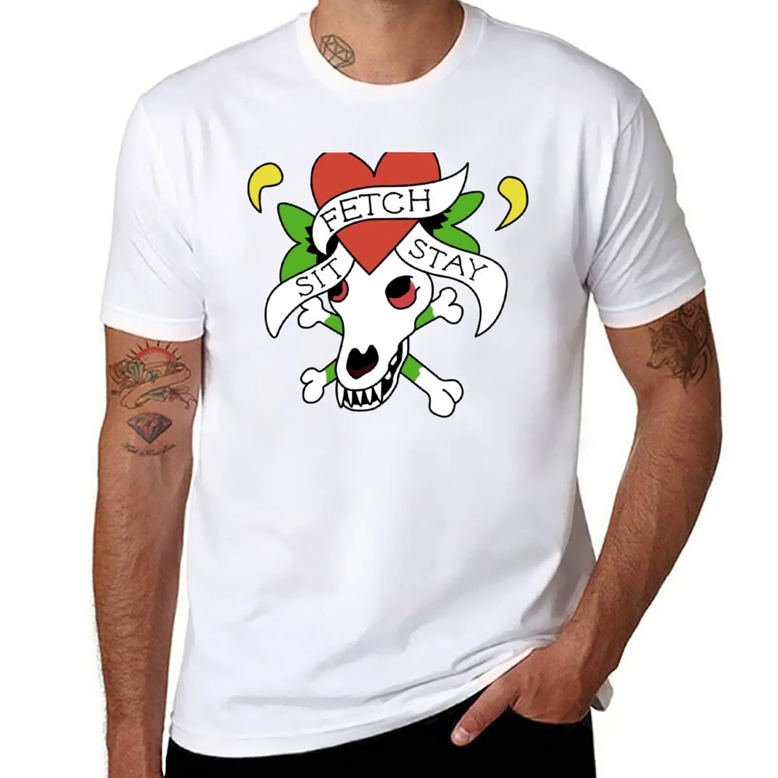 

Fetch, Sit, Stay T-Shirt animal prinfor boys boys whites tops men workout shirt