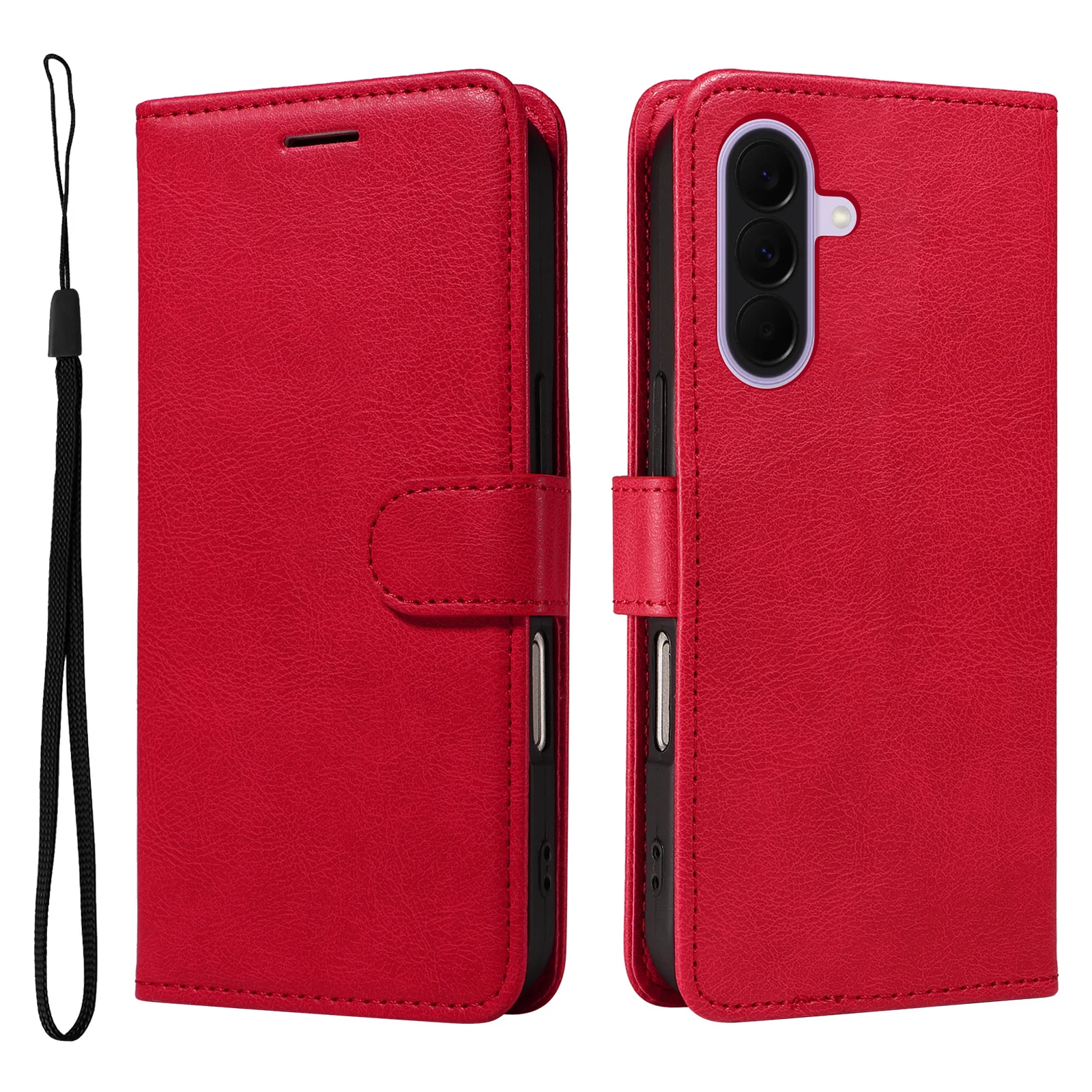 Elegant Leather Wallet Flip Case with Kickstand and Card Holder