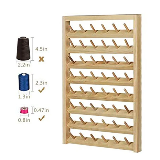 32-Spool Sewing Thread Rack, Wall-Mounted Sewing Thead Holder, Iron  Organizer Shelf for Mini Sewing Quilting Jewelry Embroidery