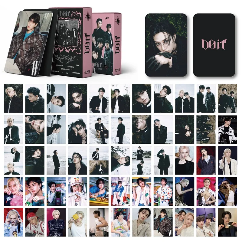Funwaretech Stray Kids Lot de 55 cartes photos Star Lomo 2023 pour 8e