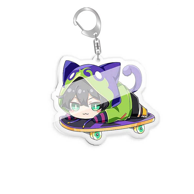 SK8 Reki Chinen Miya Anime Keychain Cartoon Plastic Keyrings Bag Tag Cos Accessory anime keychain