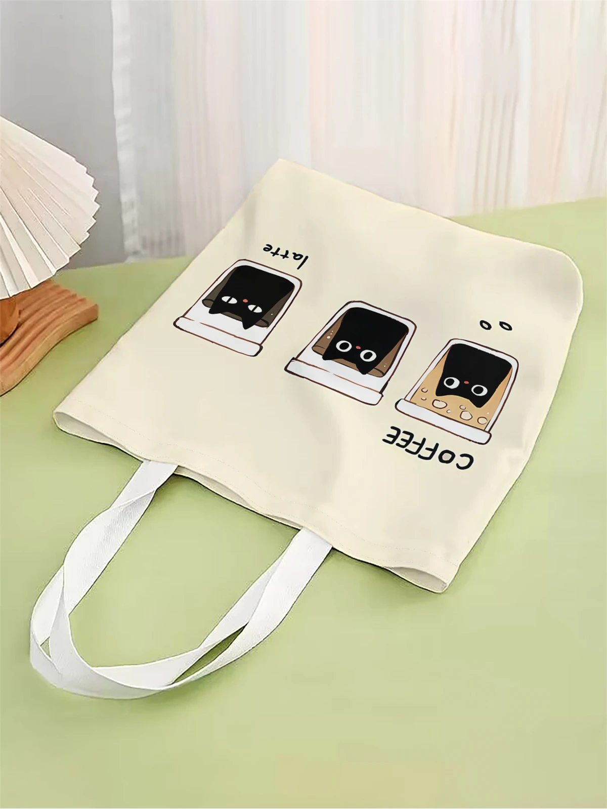 1pc,Three Small Handbags, Reusable Fashion Handbags, Multi functional Handbags, Printed Canvas Shopping Bags