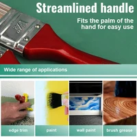 1/2Pcs Red Edger Paint Brush Clean Cut Profesional Edger Paint Brush for Home Room Wall Office Ceiling Corner Color Separator 2