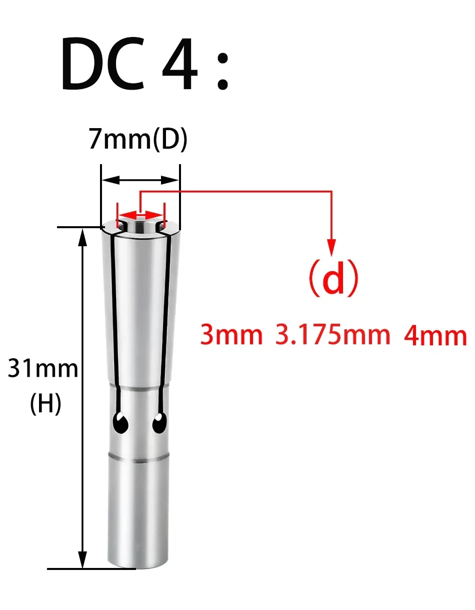 DC4 DC6 DC8 DC12 Accuracy 0.005mm SDC CNC Extension Rear Pull Chuck High-precision Collet Tool Holder