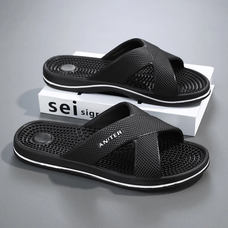 الرجال نِعال تدليك تنفس شبشب منزل شباشب حمام غرفة...