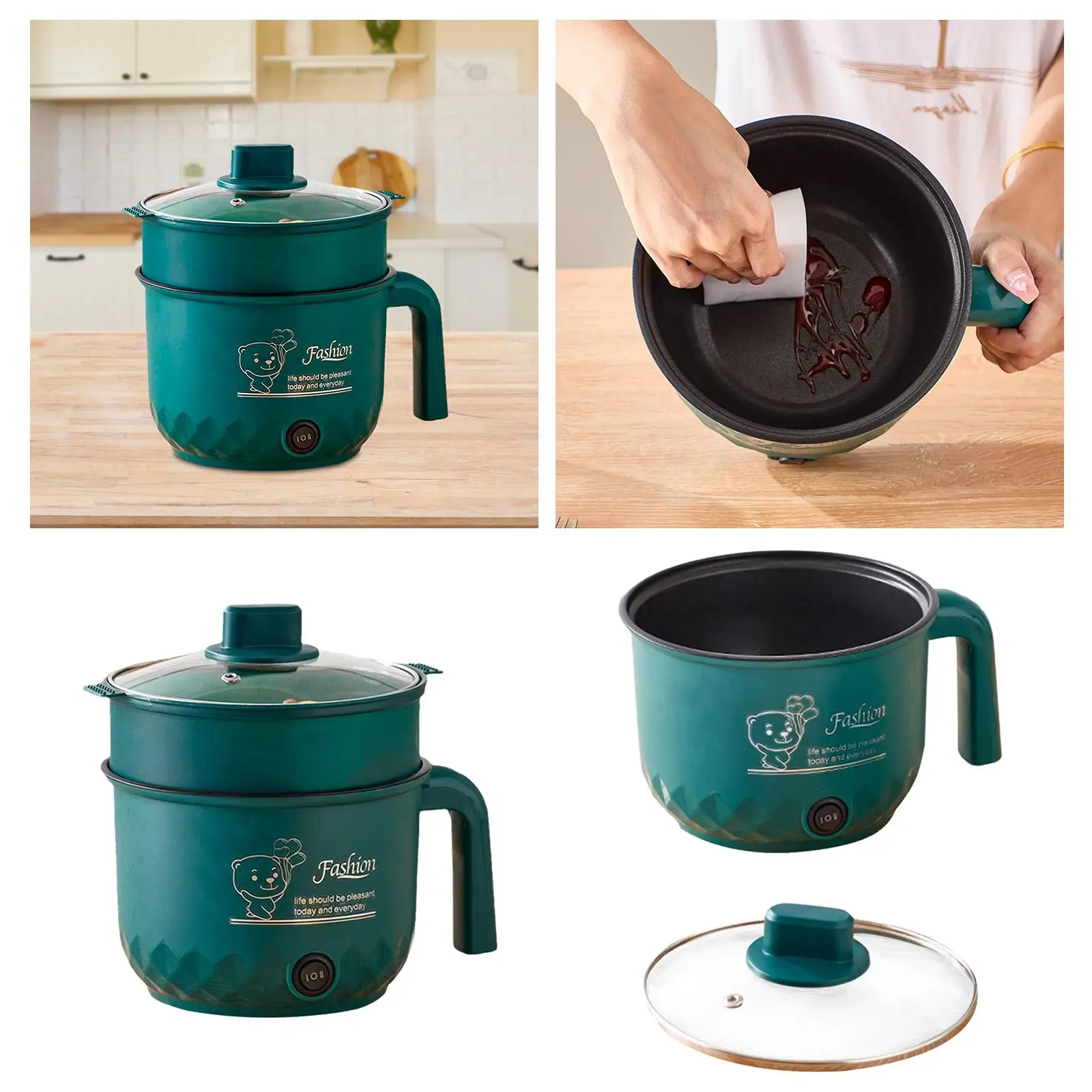 Stainless Steel Noodles Cooker Nonstick Mini Soup Steamer for Eggs Ramen Fry