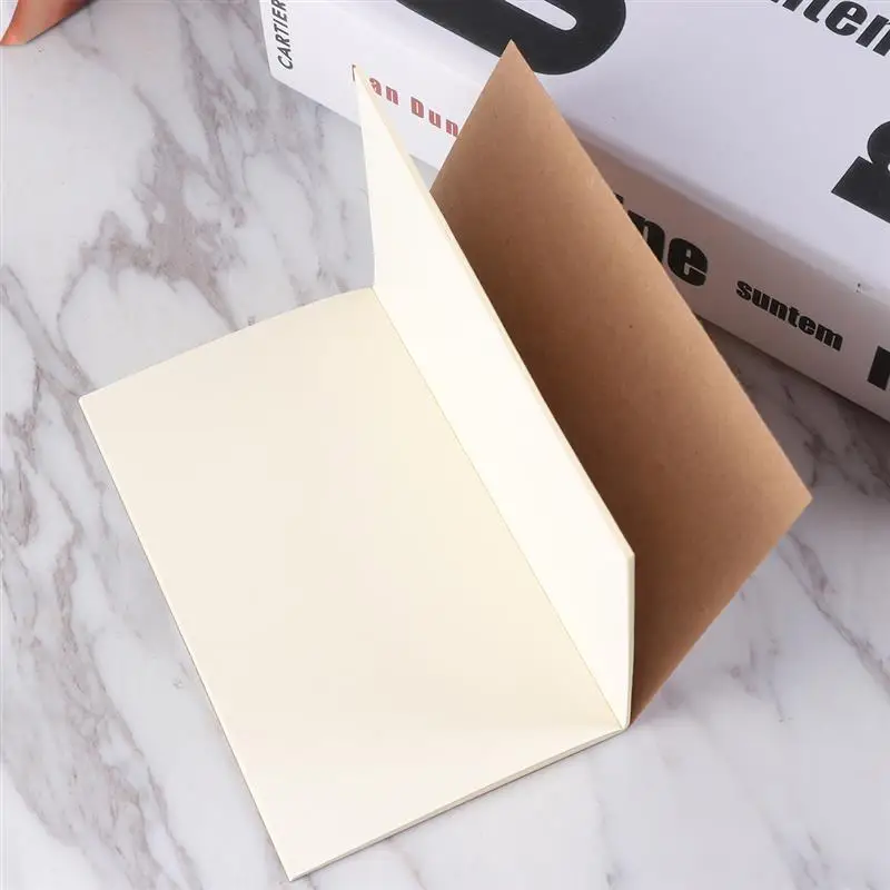 Kraft Paper Notebook 12Pcs Blank Travel Journal Mini Pad Notepad Blank Line Book for Writing Drawing kraft paper sketchbook