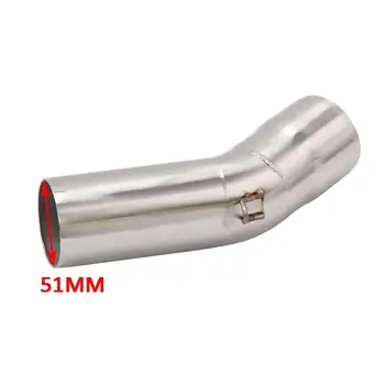 ZX10R Motorcycle Exhaust Mid Link Pipe Slip On 51mm For Kawasaki Ninja ZX10R 2008-2020 Escape Stainless Steel
