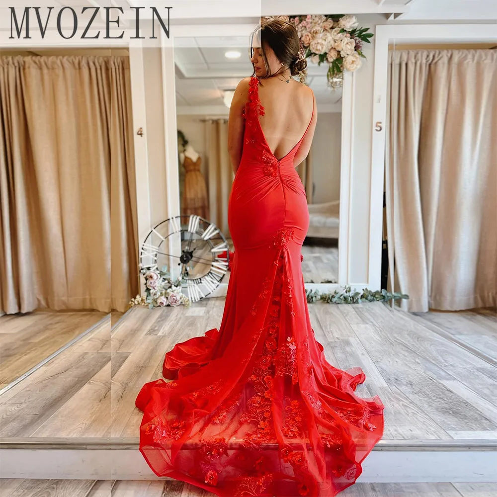 

Elegant Party Dresses for Women 2023 Prom Dresses Women's Evening Dress Red Mermaid Formal Dresses Backless Long Dresses