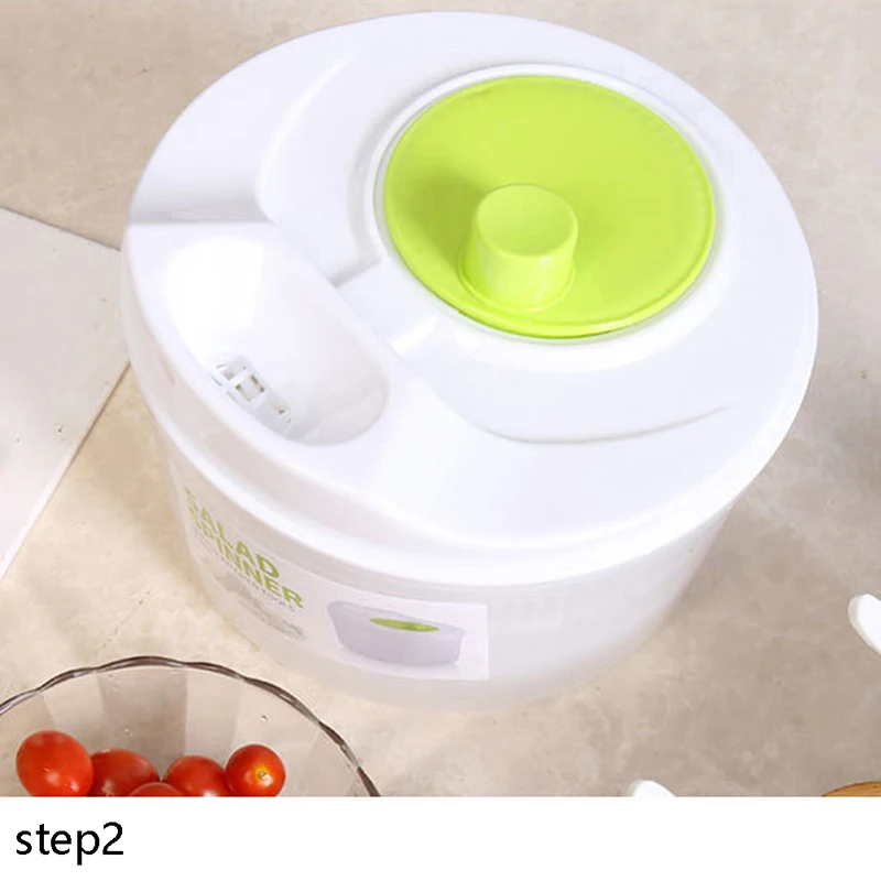 1Pc Salad Spinner for Leafy Vegetables, Lettuce Washer & Dryer, Kitchen Greens Drainer Strainer Crisper Tool