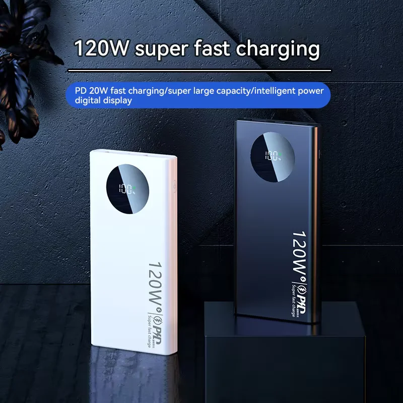 100000mAh Fast Charge Power Bank 120W Large Capacity Portable Battery Charger Quality Product For All Phone Random delivery 5