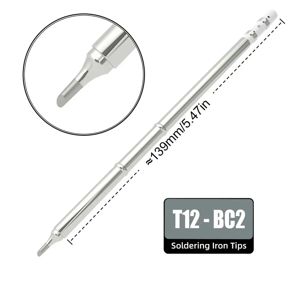 T12 Series Tip for Soldering Iron Replacement Tips Heater Solder Head Weller Electric Welding Equipment Tools Sting Tin Cautin image 9
