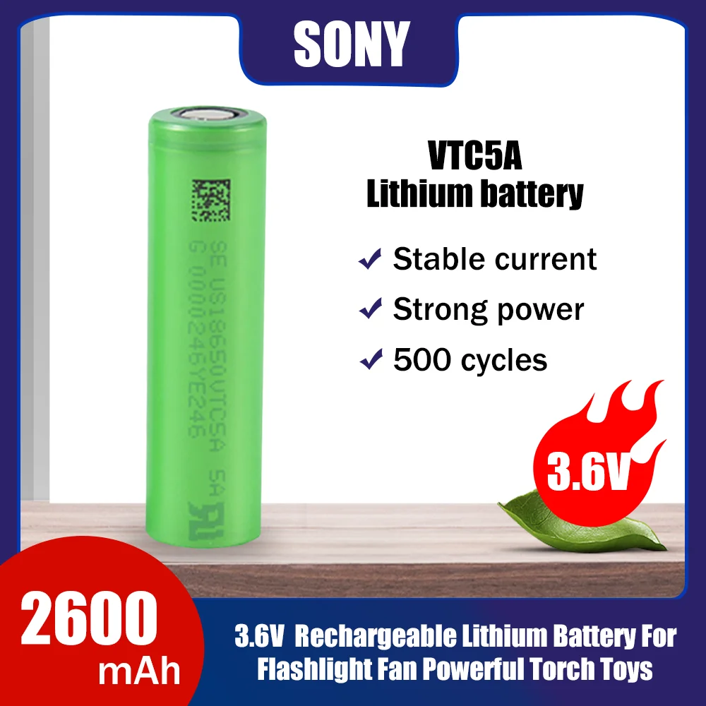 1 шт. SONY 18650 VTC5A US18650VTC5A 3 6 В 2600 мАч 40A импульсный литиевый перезаряжаемый