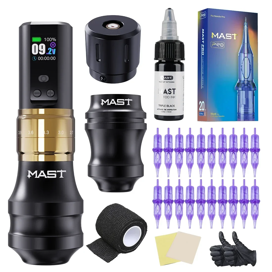 Mast Tattoo-fold 2 pro rca,ワイヤレスモデル,交換可能な大きな 