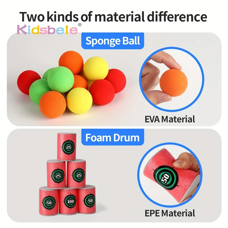 Foam Ball Shooting Toy Bow – Safe Archery Blaster With Soft Balls & Target Cans For Kids Outdoor Indoor Play_voghion.com