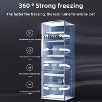 ZK  small refrigerator medium-sized household small dormitory rental room double door large capacity three door refrigerator 4