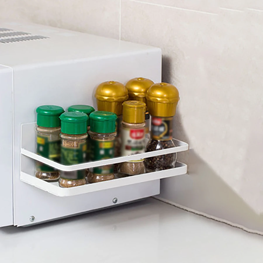 1PC magnetic refrigerator side rack Spice rack Seasoning rack Household refrigerator Magnetic shelves save kitchen space 4