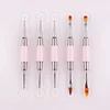 Dual-ended Nail Brush Acrylic Nail Art Brushes Professional Gel Nail Polish Liner Flower Painting Drawing Manicure Tools 3