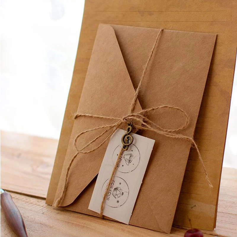 12pcs/set Vintage Paper Envelopes retro Letter Paper Postcard Storage Bag Wedding Invitation Letter Korean Stationery Office kraft paper envelopes mailing envelopes seed storage envelopes