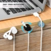 4 Pack Cord Organizer Holder, Strong Bonded Spring Desktop Cable Management, Rotatable Wire Holder Organizer for Home, Office 2