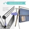 Clothes Drying Rack 79 inch Heavy Duty Stainless Steel Laundry Drying Rack Foldable &Length Adjustable Space Saving Garment Rack 5