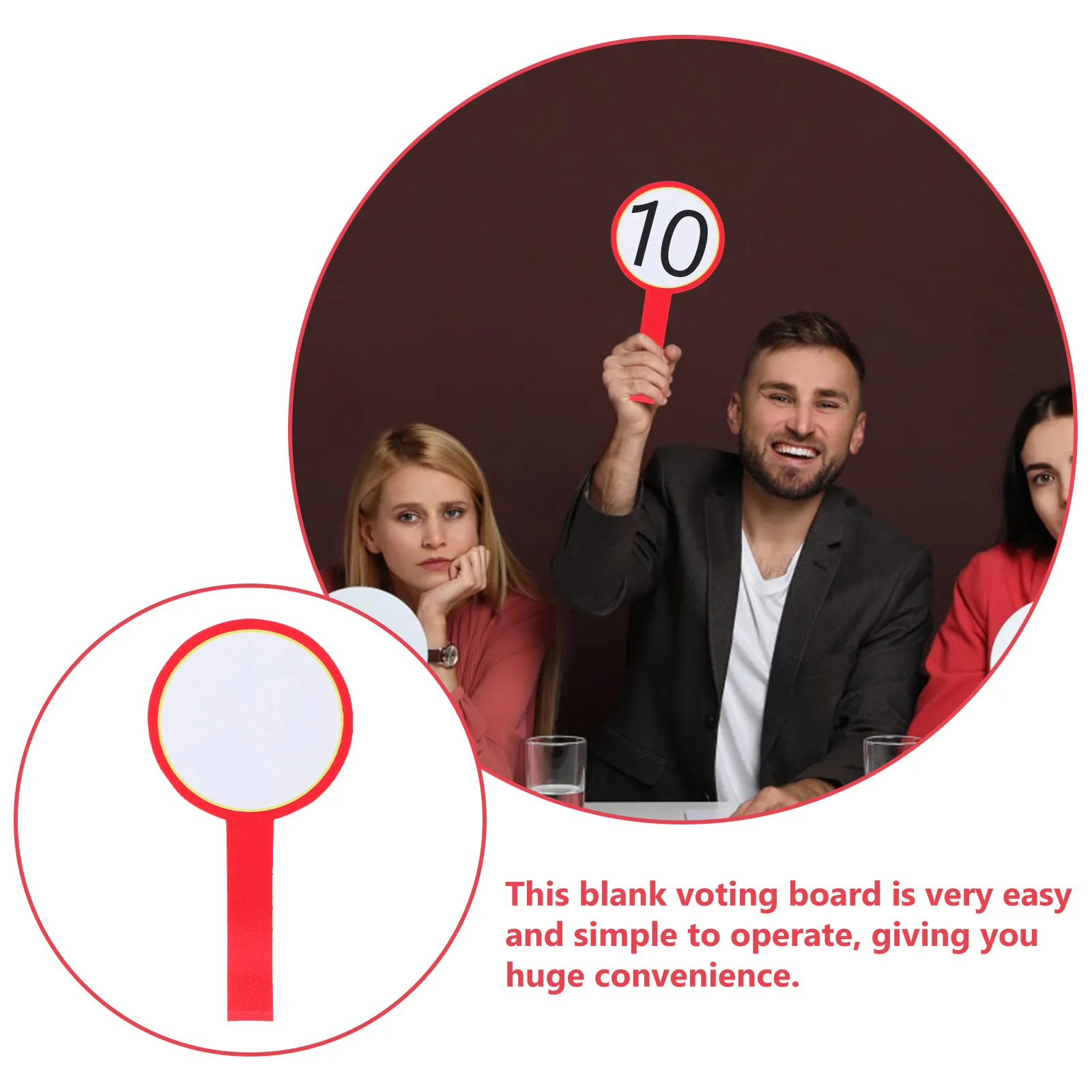 8Pcs 다목적 쓰기 가능 점수판 경매 게임용 휴대용 지울 수 있는 패들 보드 학생 빠른 반응 투표 점수 매기기