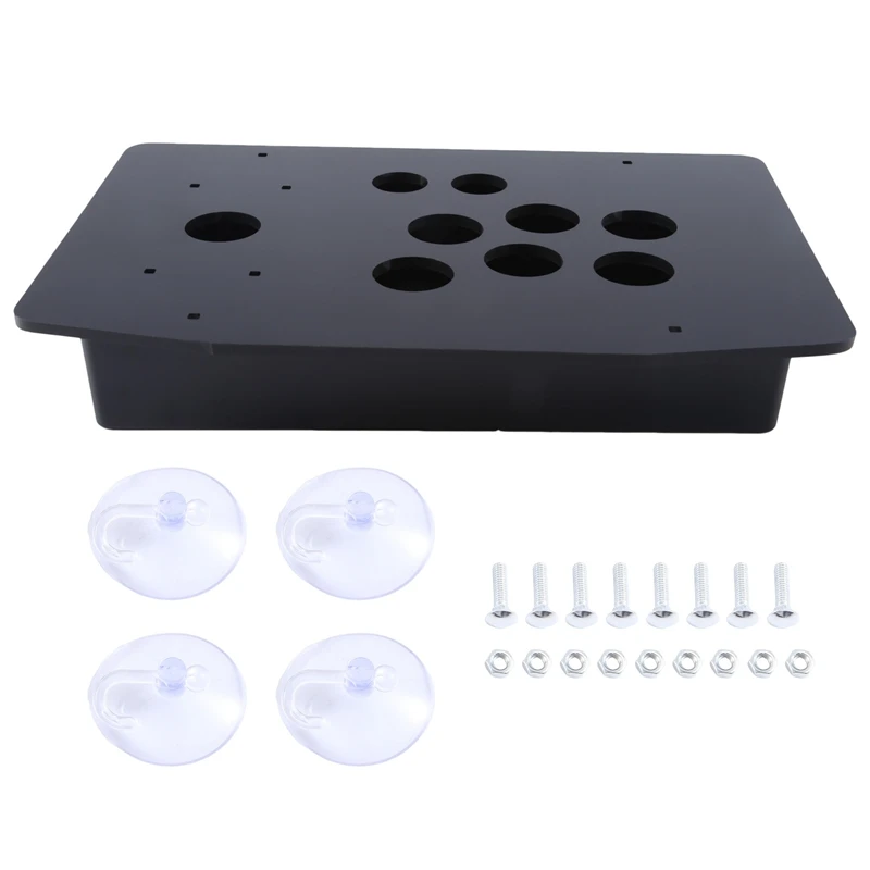 

DIY Arcade Joystick Replacement Acrylic Panel Case Black Sturdy Construction Easy To Install Black Handle Arcade Game Kit