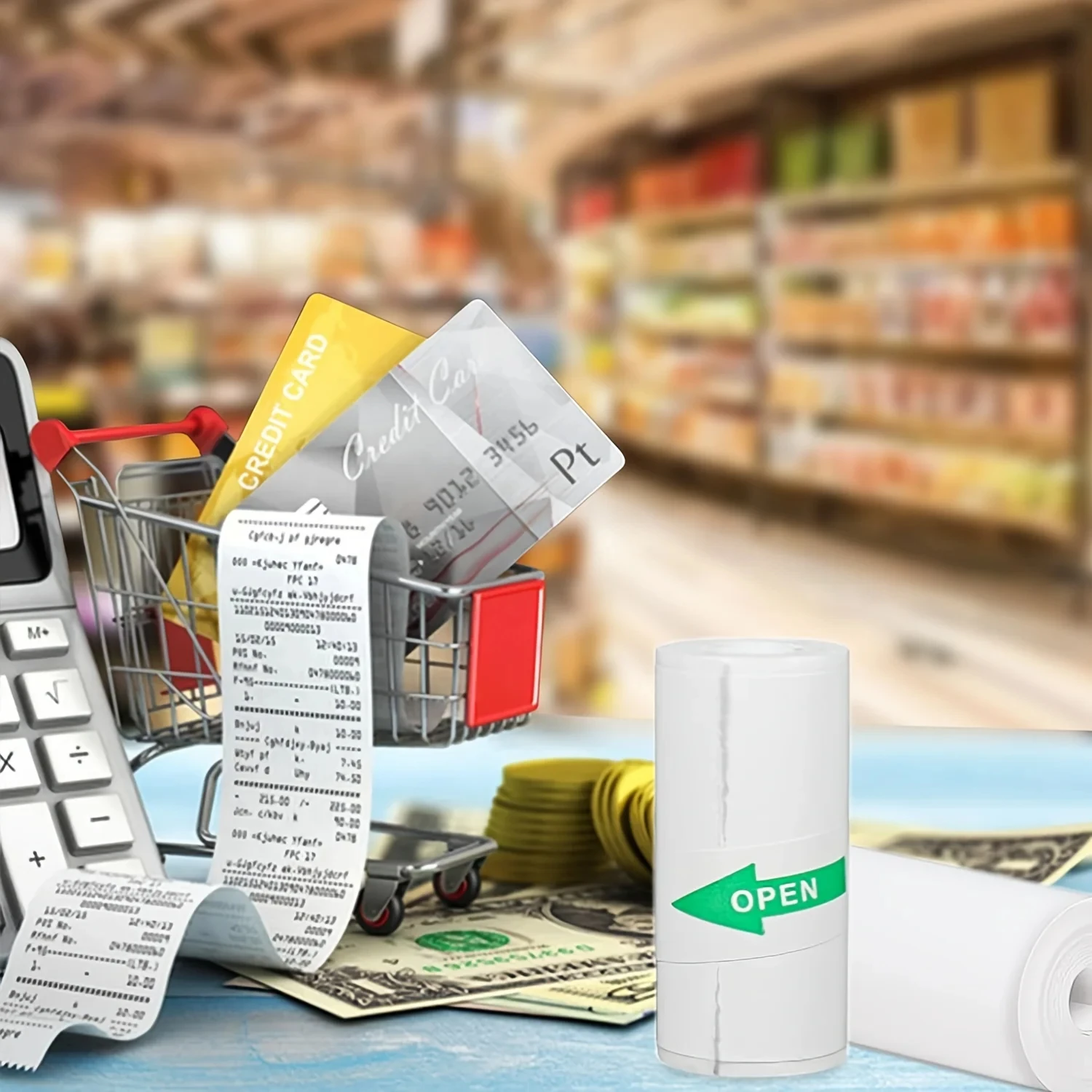 접착 인쇄용 열 인화지 스티커, 리필 인쇄 용지, 인쇄 용지, 20 롤, 5.7x25 cm