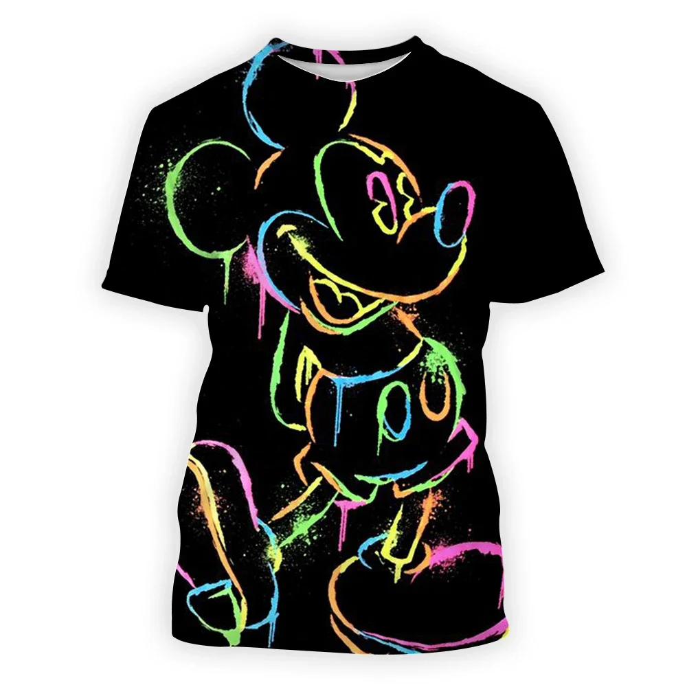 Disney-Camiseta con estampado 3d de Lilo Stitch para hombre y mujer, ropa de manga corta Unisex, de verano, 2024
