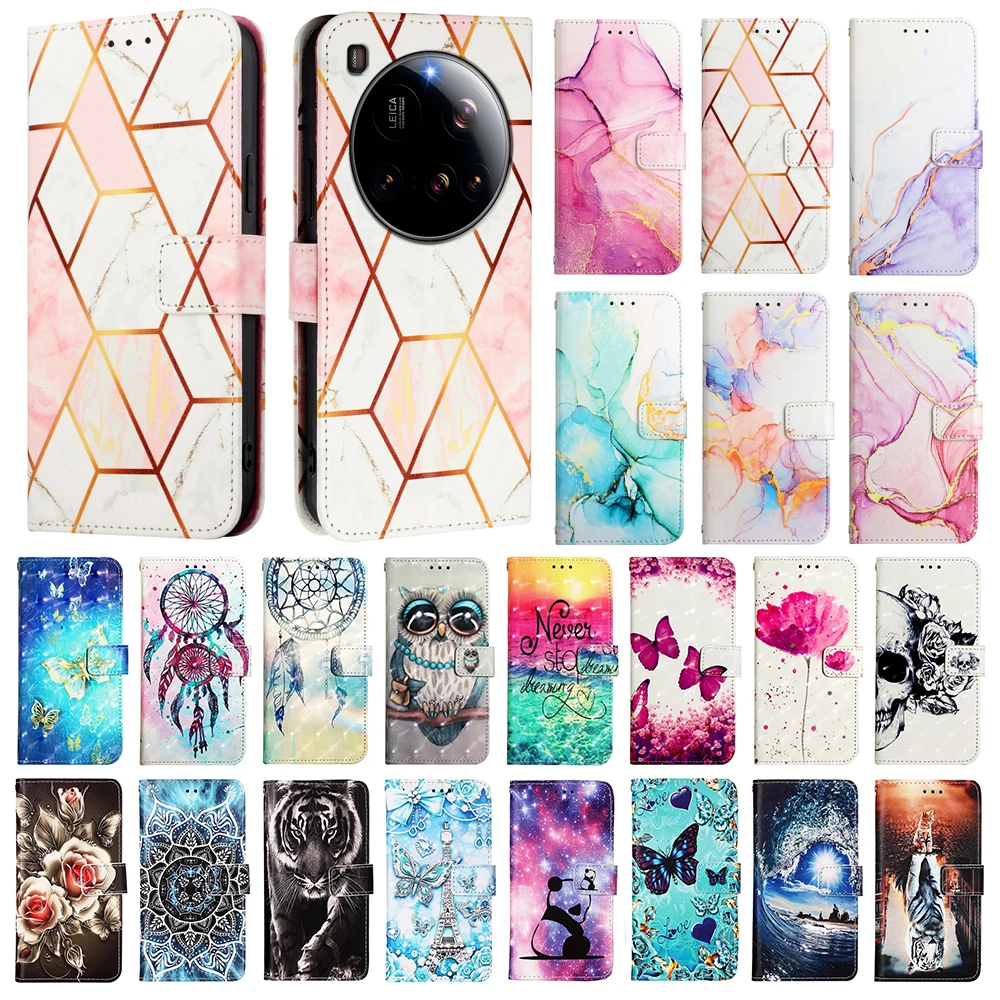 Cute Leather Flip Phone Case with Wallet and Strap - Book Cover with Card Holder and Stand
