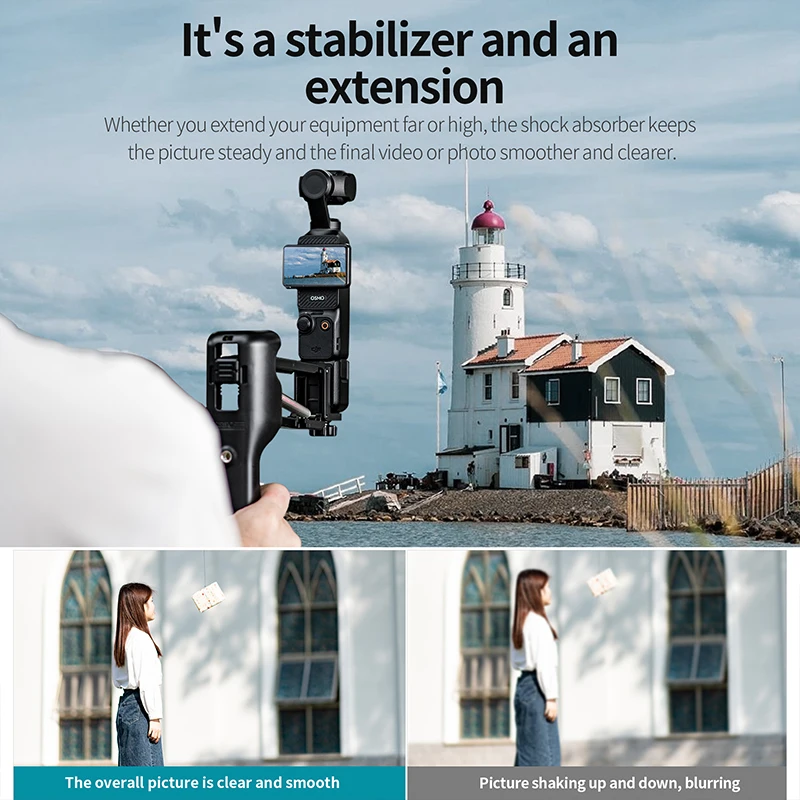 Stabilisateur DJI Osmo Pocket 3 - Support Anti-Secousse avec Support Téléphone