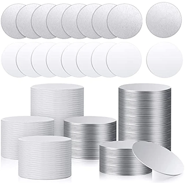  30 Pcs Sublimation Blank Pins DIY Button Badge Kit  Sublimation Silver Blank Aluminum Sheet