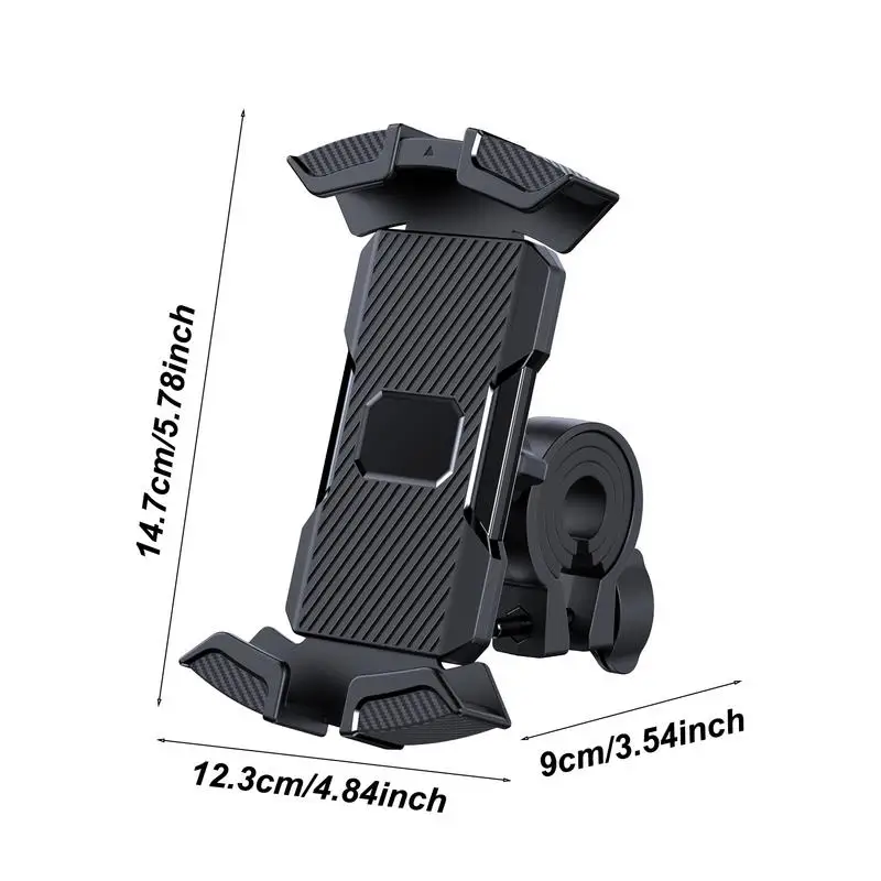 Motorcycle Phone Mount 360 Rotation Shockproof Phone Holder For Motorcycle Handlebar Anti-Shake Motorcycle Phone Holders