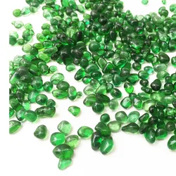 Aquarium Decoration Natural Colored Crystal Sand - 500g Fish Tank Beautification Decorative Stones (Green)