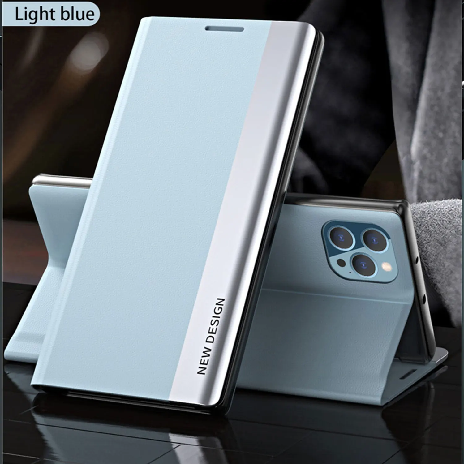 Luxury Shockproof Leather Flip Phone Case - Elegant Hard Book Cover