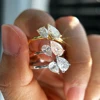 89594-e40b80.jpg Bague en diamant Moissanite Double poire pour femmes, 1.5cttw, deux pierres Toi Et Moi, bandes de mariage, argent 925, plaqué or 18 carats, bijoux