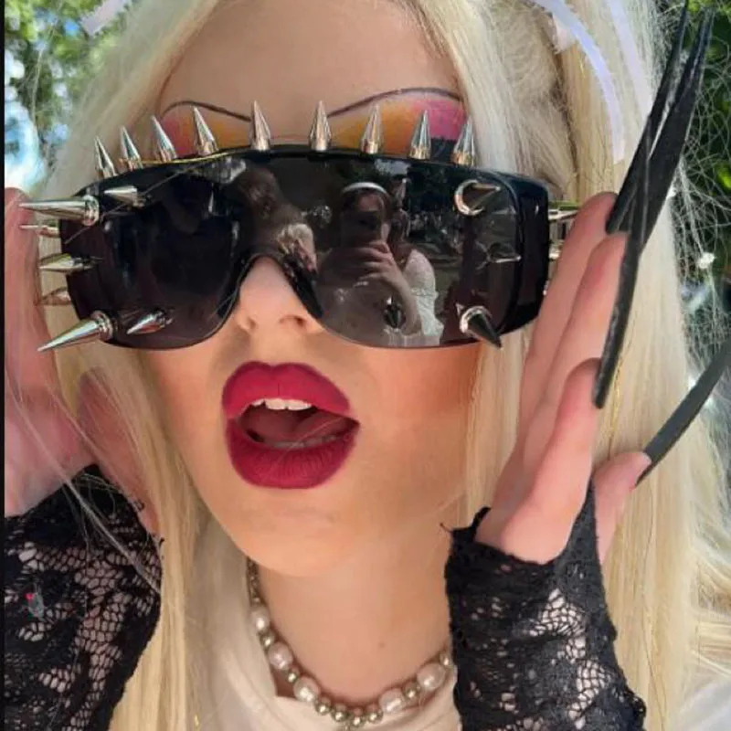 Y2K Steampunk Big Frame Sunglasses Women Men