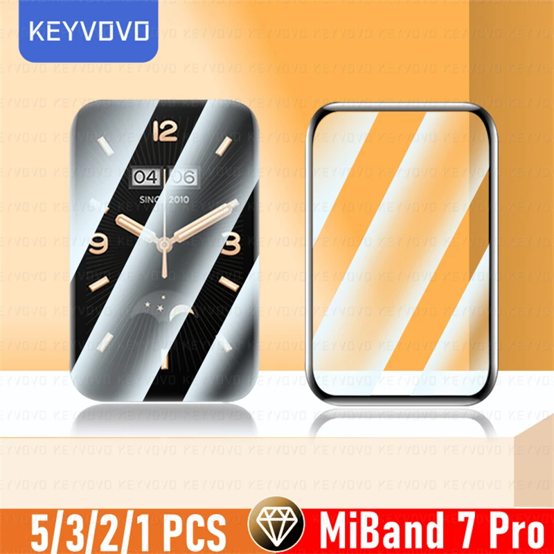 

Tempered Glass For Xiaomi Mi Band 7 Pro 7 6 5 Screen Protector Protective Soft Glass Film Curved Full Cover Watch Accessories