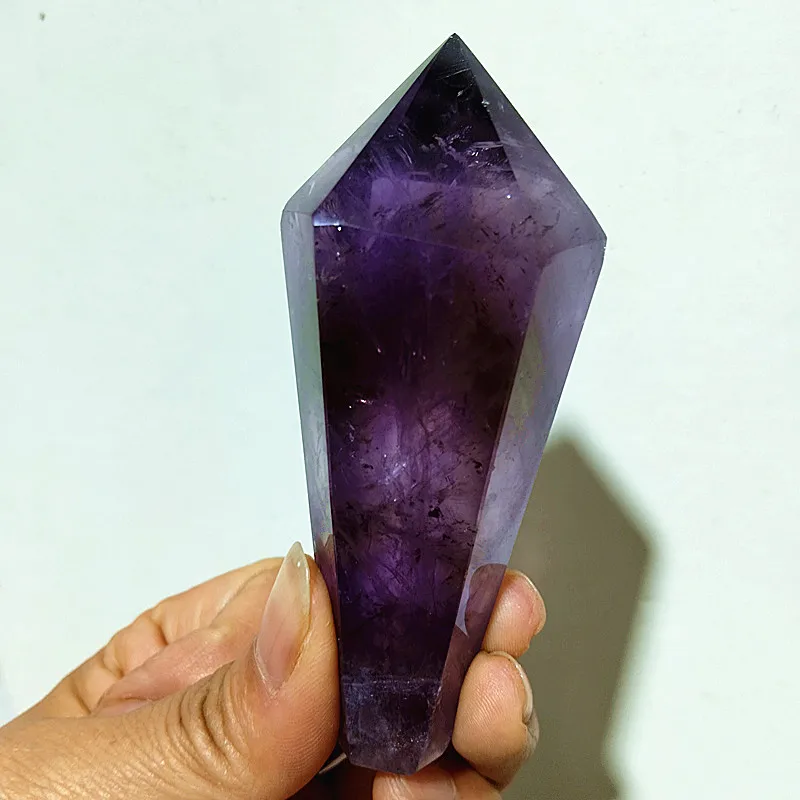 Natural Amethyst Quartz Crystal Tower Home Real Stone Wicca Witchcraft Energy Wand Spiritual Chakra Reiki Healing Room Decortion 4