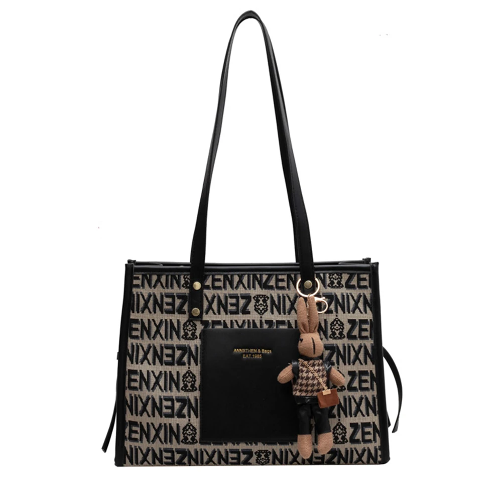 

2023 Fashion Work Commuting Tote Bags for Women Large Capacity Canvas Female Handbag Shoulder Bags for Ladies Hand Bag Letter