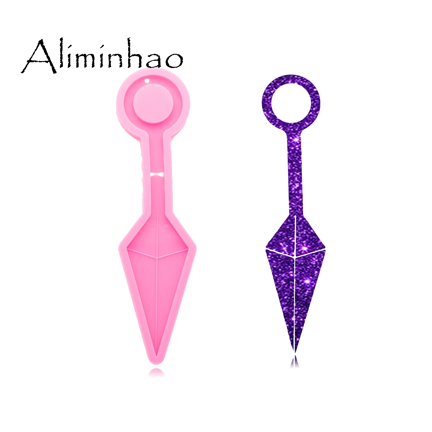 DY0907 Glänzend 7,4 zoll Kunai Messer Ohrring Formen, Harz Crafting Form Verteidigung Werkzeuge, silicon Mould für Epoxy Schmuck, Der