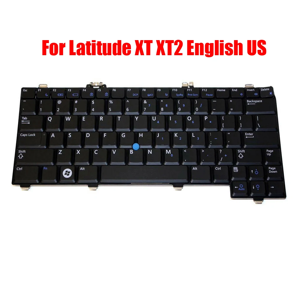 Tastiera Per Laptop Per Dell Per Latitude Xt Xt2 Series 0 F436F F436F Nsk-Da201 Inglese Usa Con Retroilluminazione E Puntamento Nero Nuovo