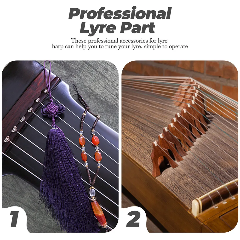 1세트 리어 하프 스트링 튜닝 핀 L자형 렌치 전문 수리 도구 턴 핀 네일 하프 악기 부품 교체