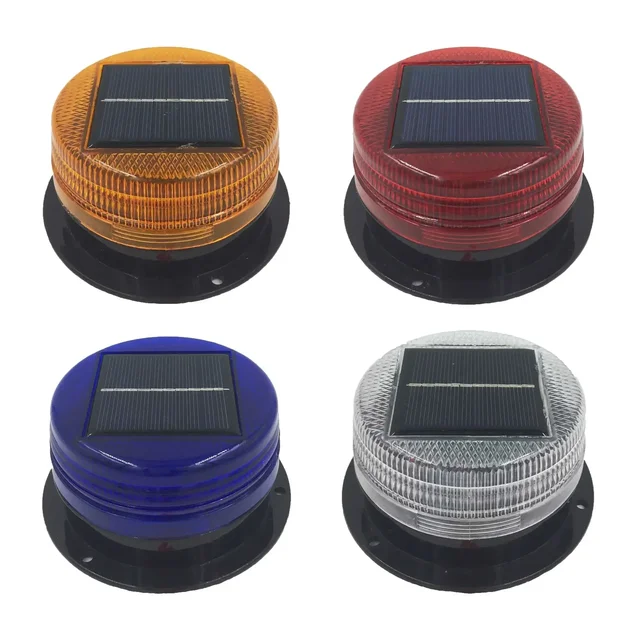 Solar Power 8 LED Magnetic Warning Light for Car Truck Vehicle Strobe Beacon Amber Lamp Emergency Signal Automatic Sensor