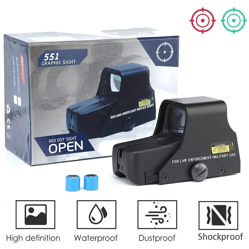 Red Dot Sight 551/552 red green dot holographic sight hunting red dot reflex sight with 20mm mount Gun Accessories