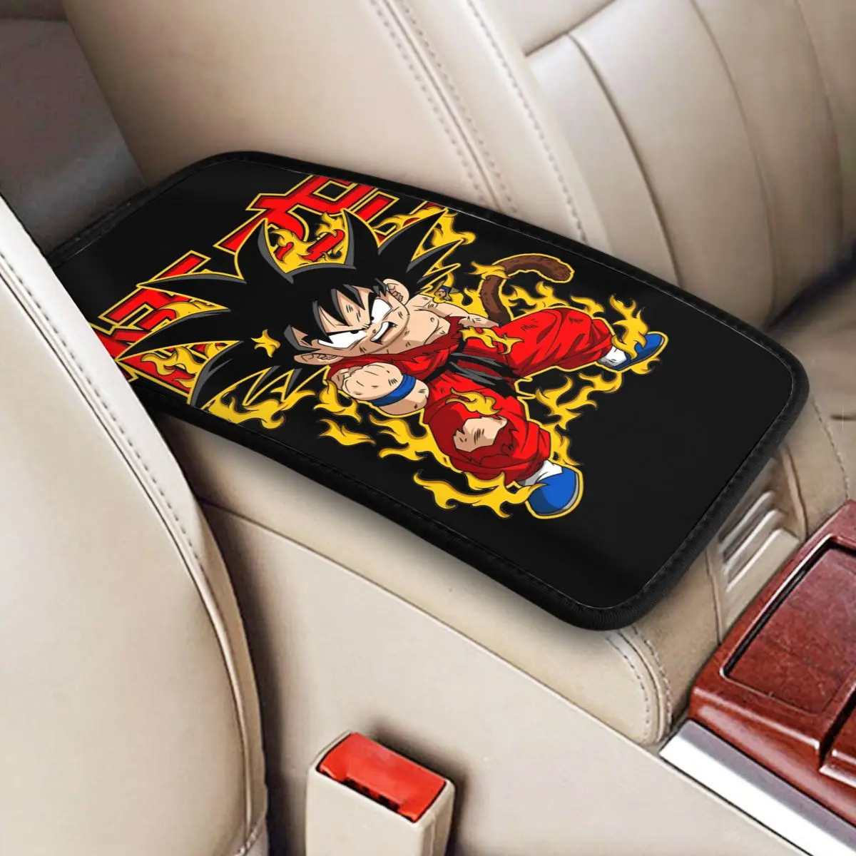 Kid Goku Rage Dragon Ball Z Center Console Cover Pad for Cars Auto Styling Interior Accessories Armrest Cover Mat