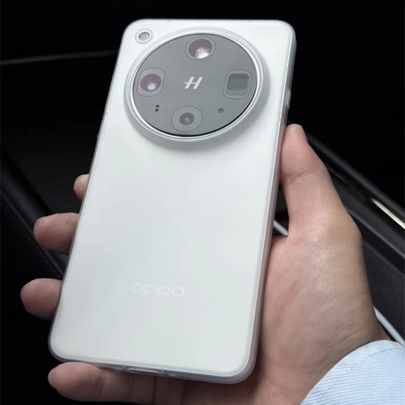Matte Transparent Slim Hard Phone Case with Luggage Stripe Design
