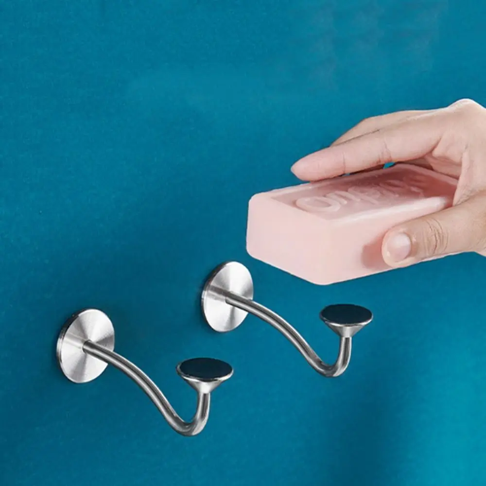 

1Pcs Magnetic Draining Rack Self-adhesive Wall-Mounted Home Accessories Soap Dish Soap Tray Soap Rack Soap Holder